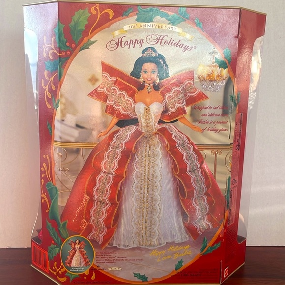1997 Holiday Barbie Special Edition 10th Anniversary NIB Mint - Picture 5 of 7